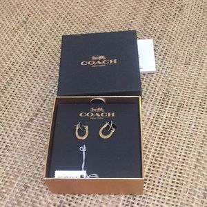 Coach gold earrings